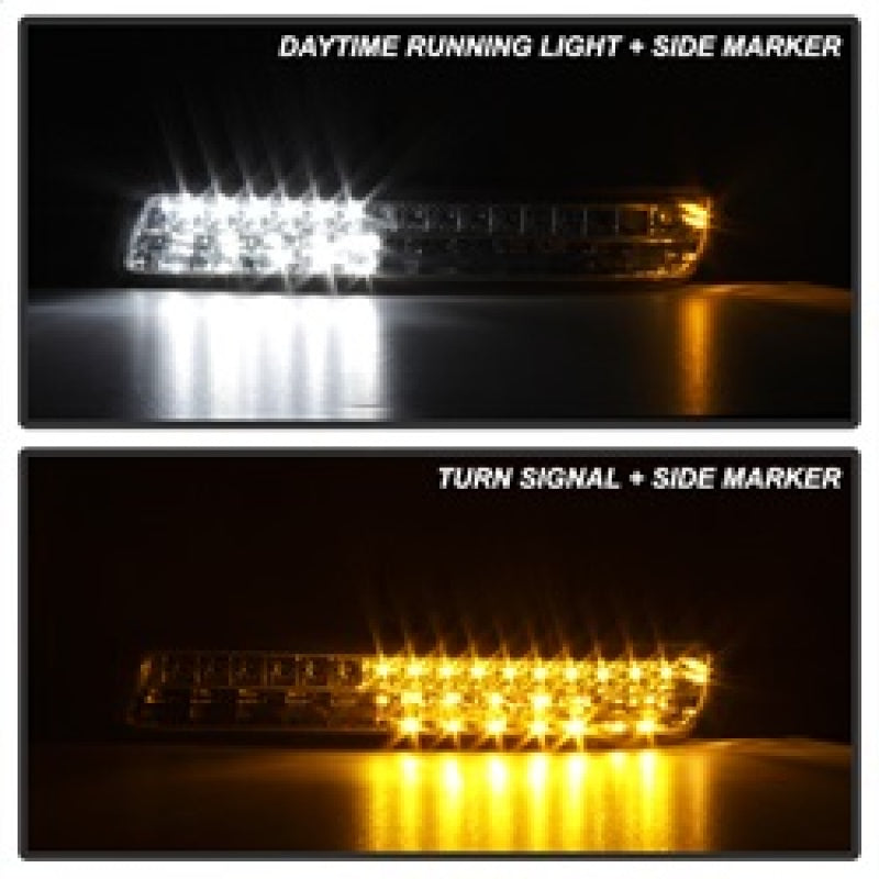 SPYDER 9029318 - xTune 99-06 GMC Sierra (Excl Denali) Full LED Bumper LightsChrome (CBL-GSI99-LED-C)