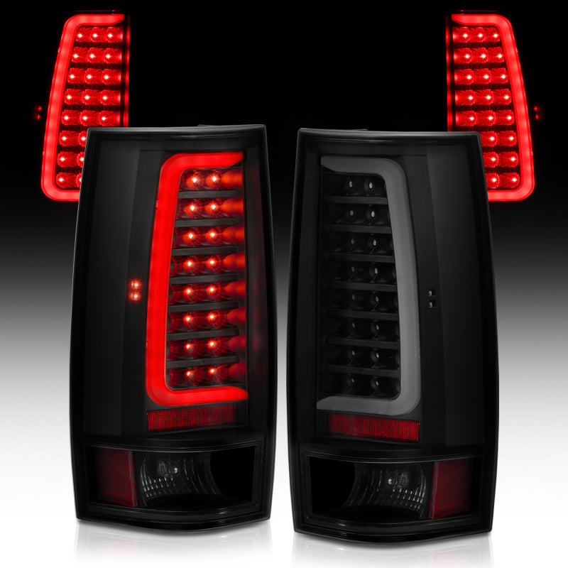 ANZO 311322 -  FITS: 2007-2014 Chevy Tahoe LED Taillight Plank Style Black w/Smoke Lens