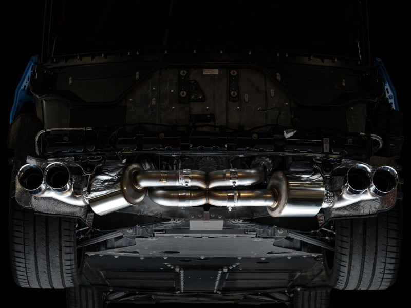 AWE Tuning 3015-42151 FITS 2020 Chevrolet Corvette (C8) Touring Edition Exhaust - Quad Chrome Silver Tips