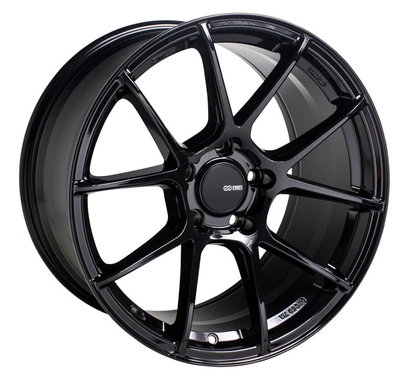 Enkei 522-780-8045BK - TS-V 17x8 5x100 45mm Offset 72.6mm Bore Gloss Black Wheel