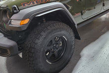 Load image into Gallery viewer, Rally Armor MF104-BLK-GRY FITS: FITS 19-23 Jeep JT Gladiator Mojave/Rubicon Black Mud Flap w/ Grey Logo