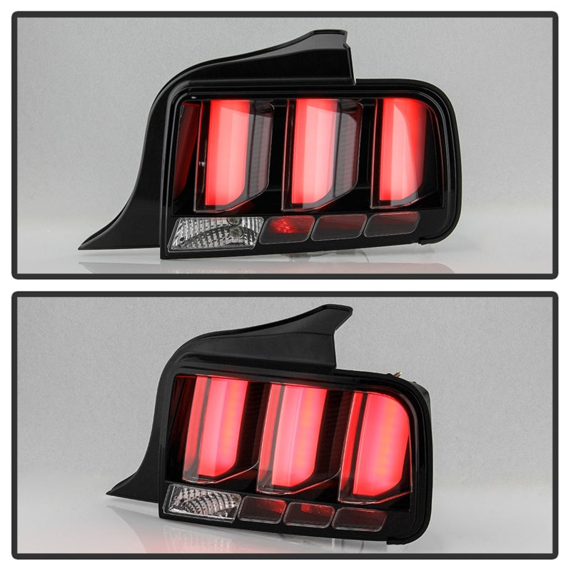 SPYDER 5086693 - Spyder 05-09 Ford Mustang (White Light Bar) LED Tail LightsBlack ALT-YD-FM05V3-LED-BK