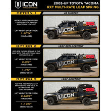 Load image into Gallery viewer, ICON K53008T - 05-15 Toyota Tacoma 0-3.5in/16-17 Toyota Tacoma 0-2.75in Stg 8 Suspension System w/Tubular Uca