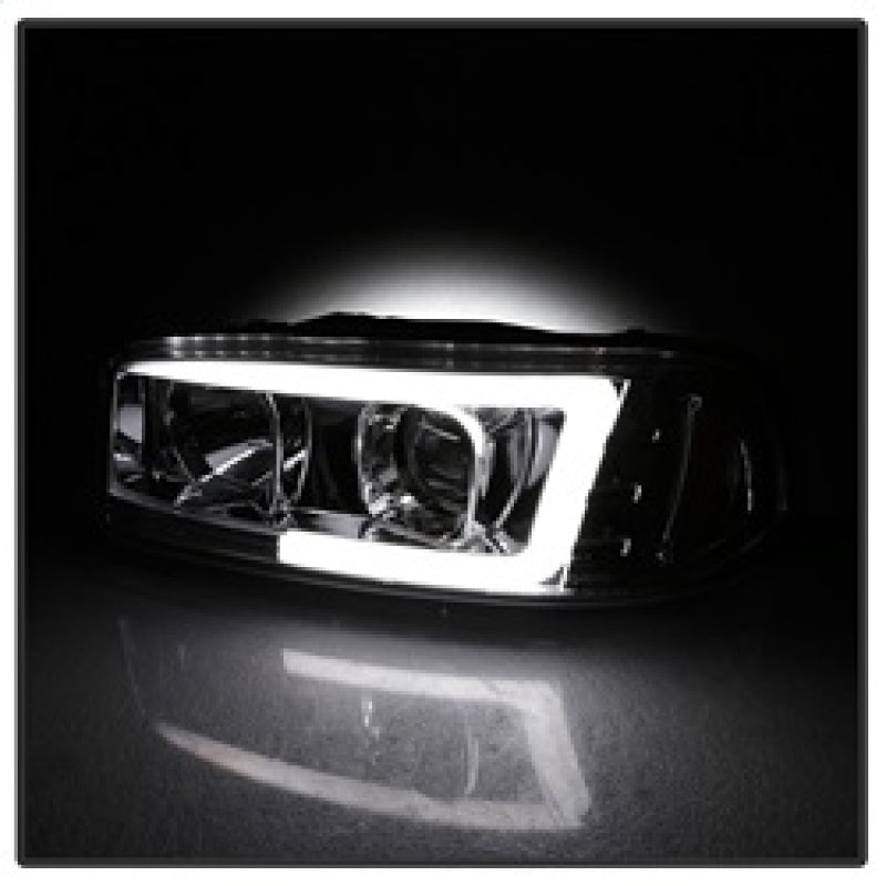 SPYDER 5084620 - Spyder GMC Sierra 1500/2500/3500 99-06 V2 Projector HeadlightsDRLChrome PRO-YD-CDE00V2-LB-C