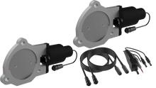 Load image into Gallery viewer, QTP QTEC70 - 3.5in Bolt-On QTEC Dual Electric Cutout Valves Pair