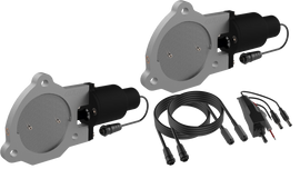 QTP QTEC70 - 3.5in Bolt-On QTEC Dual Electric Cutout Valves Pair