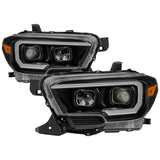 SPYDER 9039256 FITS 9039256 - xTune Toyota Tacoma 16-18 DRL Light Bar Projector HeadlightsBlack PRO-JH-TTA16-LBDRL-BK