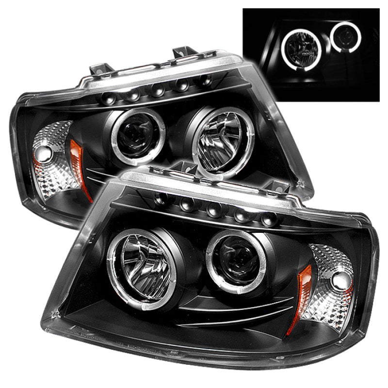 SPYDER 5010117 - Spyder Ford Expedition 03-06 Projector Headlights LED Halo LED Blk (Not Included) PRO-YD-FE03-HL-BK