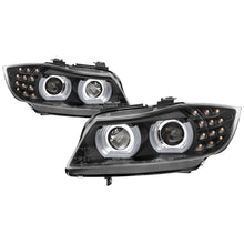 Load image into Gallery viewer, SPYDER 5086488 - Spyder 09-12 BMW E90 3-Series 4DR Projector Headlights HalogenLEDBlackPRO-YD-BMWE9009-BK