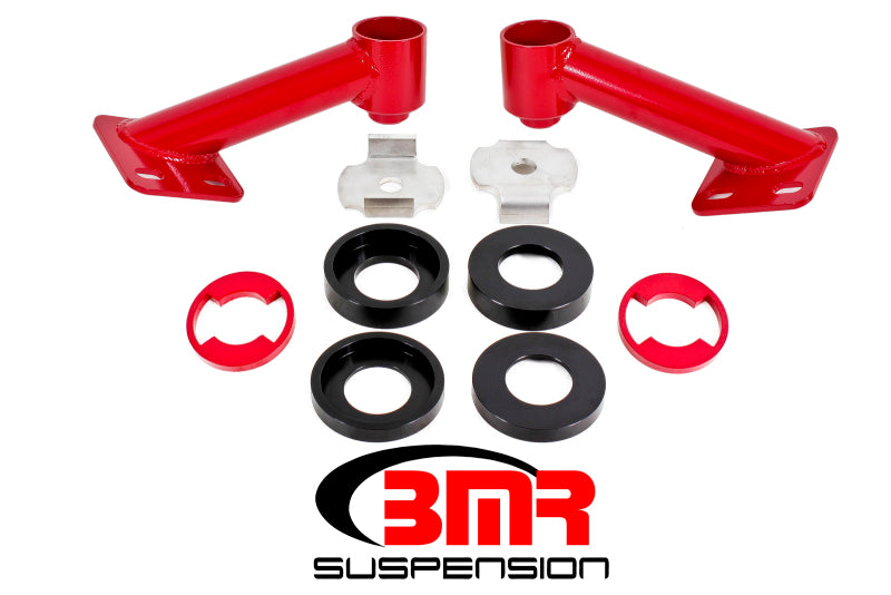 BMR Suspension CB005R - BMR 15-17 S550 Mustang Cradle Bushing Lockout Kit Red