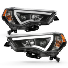 Load image into Gallery viewer, ANZO FITS: 14-18 Toyota 4 Runner Plank Style Projector Headlights Black w/ Amber