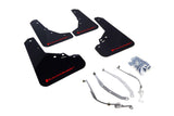 Rally Armor MF25-UR-BLK/RD FITS: 12+ Fiat 500 (Pop/Sport/Lounge/Abarth) Black Mud Flap w/ Red Logo