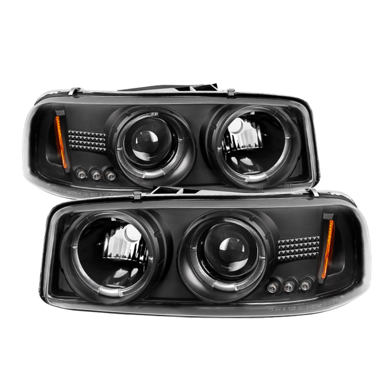 SPYDER 5009357 FITS 5009357 - Spyder GMC Sierra 1500/2500/3500 99-06 Projector Headlights LED Halo LED Black PRO-YD-CDE00-HL-BK