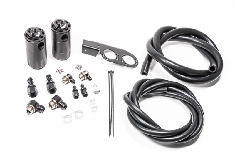 Radium Engineering 20-0729-FL - Dual Catch Can Kit Nissan Z33 V35 VQ35DE/HR Fluid Lock