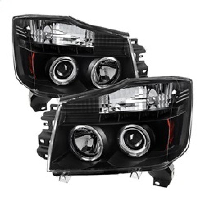 SPYDER 5011572 - Spyder Nissan Titan 04-14/Armada 04-07 Projector Headlights LED Halo LED Blk PRO-YD-NTI04-HL-BK