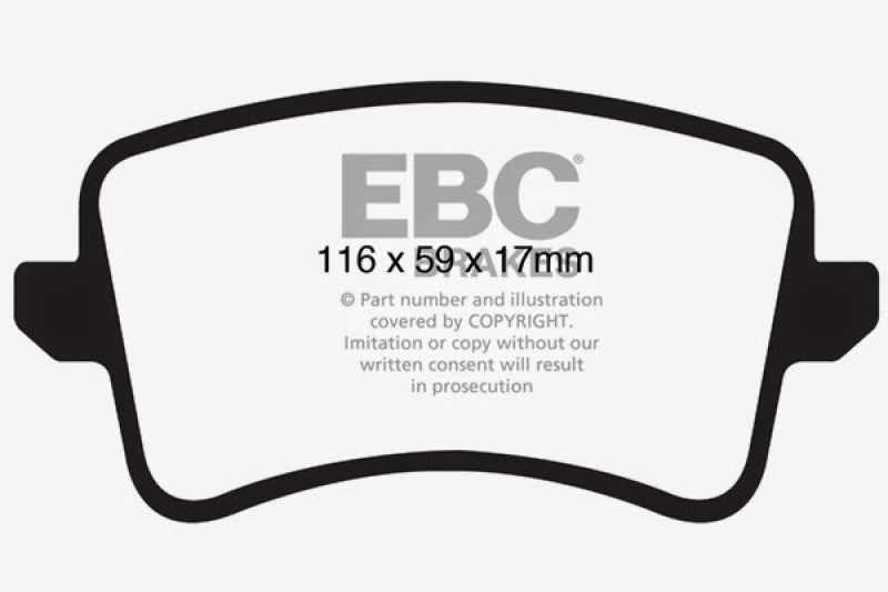 EBC 09-11 Audi A4 2.0 Turbo Redstuff Rear Brake Pads