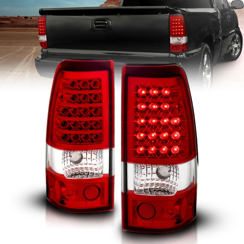 ANZO 311007 FITS 2003-2006 Chevrolet Silverado 1500 LED Taillights Red/Clear