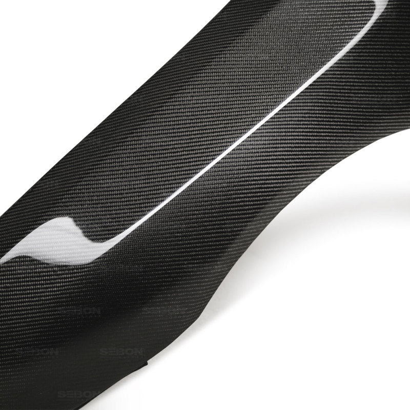 Seibon FF0809MITEVOX FITS 08-12 Mitsubishi Evo X 10mm Wider Carbon Fiber Fenders