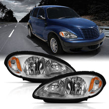 Load image into Gallery viewer, ANZO 111472 -  FITS: 2001-2005 Chrysler Pt Cruiser Crystal Headlight Chrome Amber (OE)