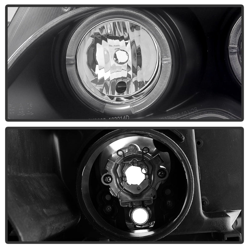 SPYDER 5042415 - Spyder BMW E46 3-Series 02-05 4DR Projector Headlights 1PC LED Halo Blk PRO-YD-BMWE4602-4D-AM-BK