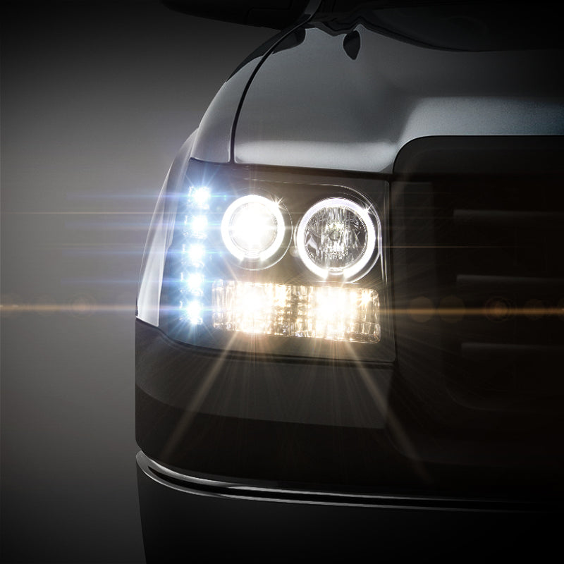 SPYDER 5010605 - Spyder GMC Sierra 1500/GMC Sierra Denali 08-13 Projector LED Halo- LED Blk PRO-YD-GS07-HL-BK