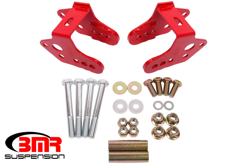 BMR Suspension CAB740R - BMR 79-04 Ford Mustang Control Arm Relocation BracketRed