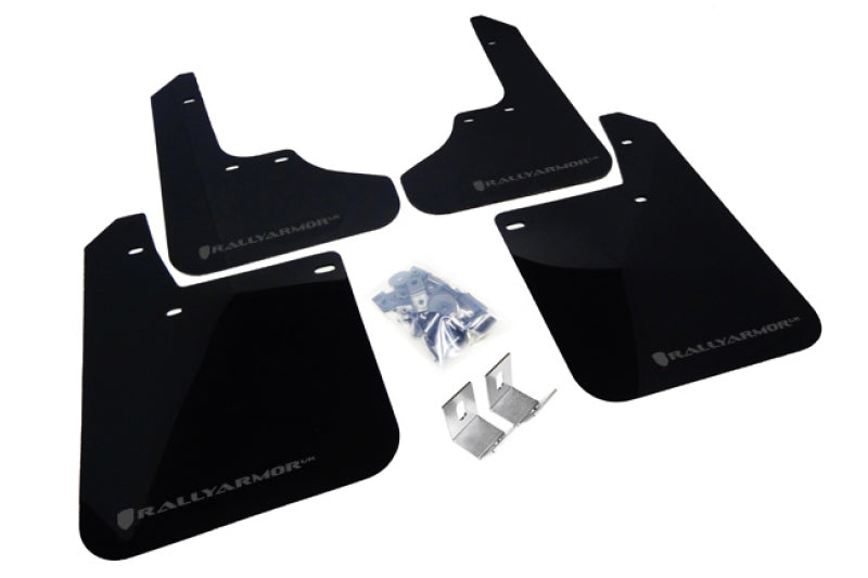 Rally Armor MF2-UR-BLK/GRY FITS: 1993-2001 Subaru Impreza UR Black Mud Flap w/ Grey Logo