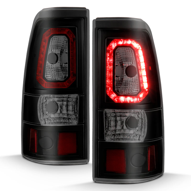 ANZO 311325 FITS 1999-2002 Chevy Silverado 1500 LED Taillights Plank Style Black w/Smoke Lens