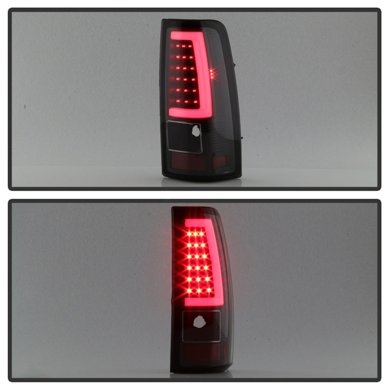 SPYDER 9038761 -xTune Chevy Silverado 1500/2500/3500 99-02 / Version 3 Tail Lights Black ALT-ON-CS99V3-LBLED-BK