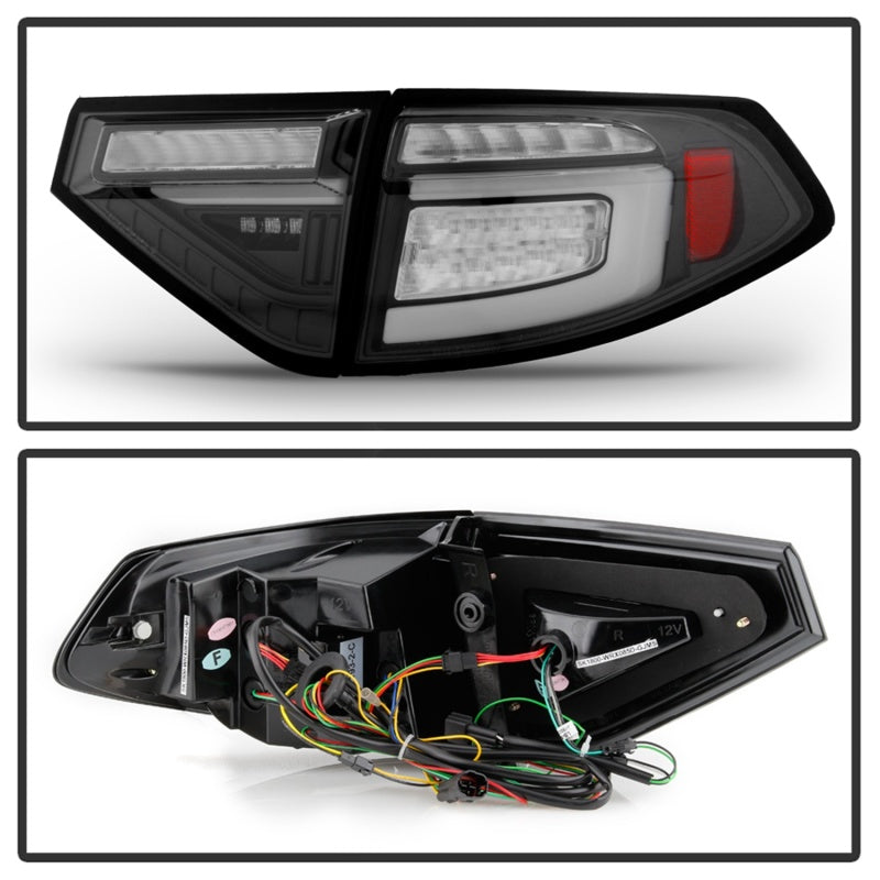 SPYDER 5086730 - Spyder 08-14 Subara Impreza WRX Hatchback LED Tail Lights Seq Signal Black ALT-YD-SI085D-SEQ-BK