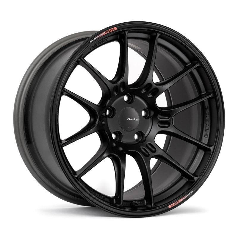 Enkei 534-890-6530BK - GTC02 18x9 5x114.3 30mm Offset 75mm Bore Matte Black Wheel