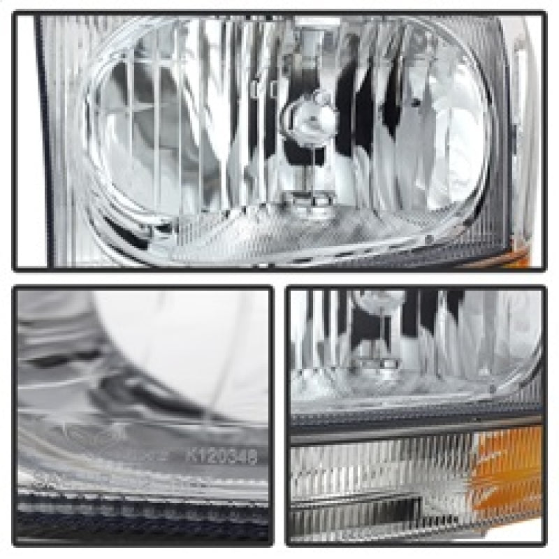 SPYDER 9025419 FITS 9025419 - Xtune Ford F250/350/450 Superduty 99-04 Crystal Headlights w/ Bumper Lights HD-JH-FF25099-AM-C
