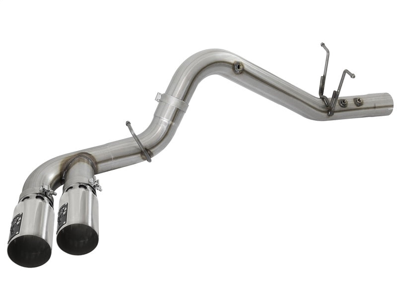 aFe Victory Series 4in 409-SS DPF-Back Exhaust w/ Dual Polished Tips 2017 GM Duramax V8-6.6L(td) L5P