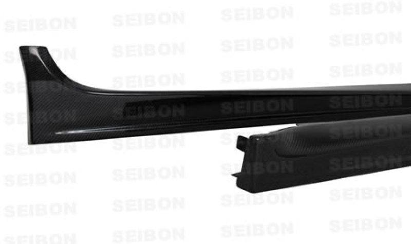 Seibon SS0809MITEVOX-OE FITS 08-09 Mitsubishi Evo X OEM-style Carbon Fiber Side Skirts