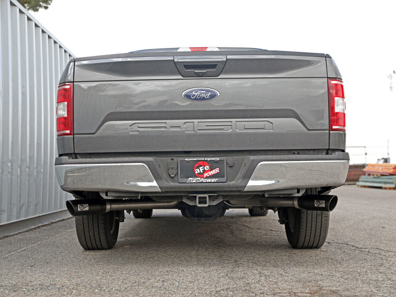 aFe 49-33123-B FITS Gemini XV 3in 304 SS Cat-Back Exhaust 15-20 Ford F-150 V6 2.7L/3.5 w/ Black Tips