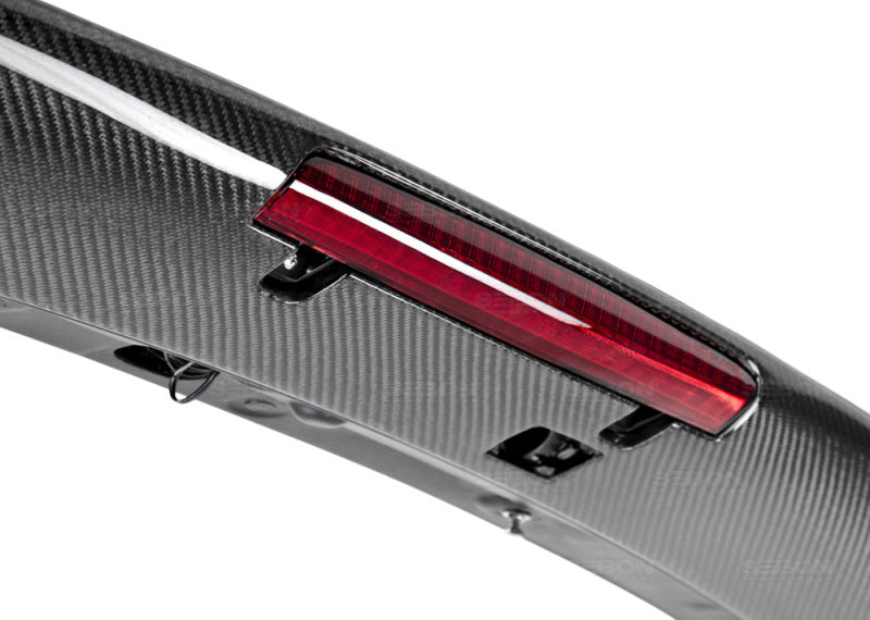 Seibon RS0809SBIMP-STI-LED FITS 08-11 Subaru WRX/STi Hatchback STI-Style Carbon Fiber Rear Spoiler w/ LED Light Included