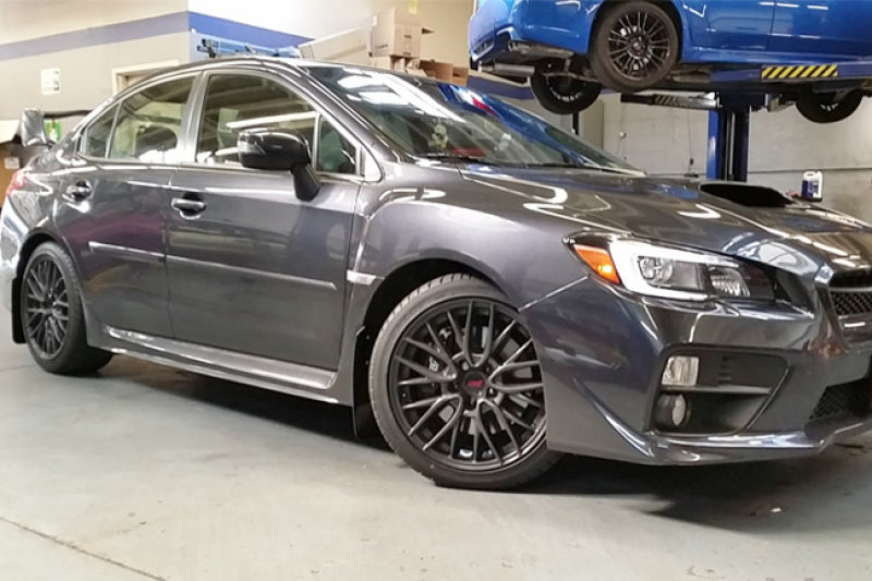 Rally Armor MF32-UR-WH/RD FITS: 15-21 Subaru WRX/STI (Sedan ONLY) White UR Mud Flap w/ Red Logo