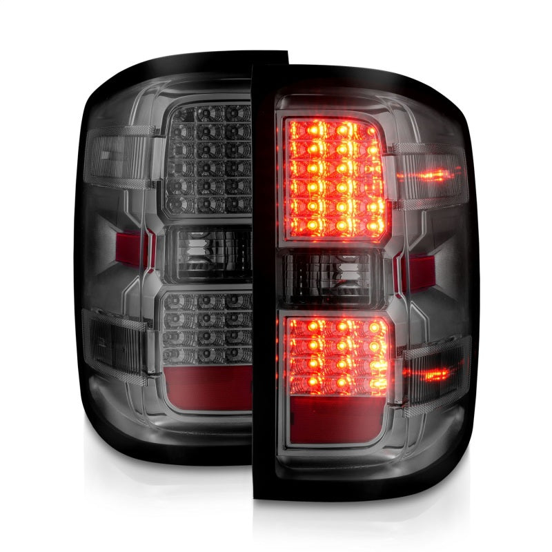 ANZO 311426 - FITS: 15-19 Chevy Silverado 2500HD/3500HD (Halgn Only) LED Tail Lights w/Smoke Light Bar & Clear Lens