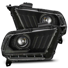 Load image into Gallery viewer, AlphaRex 880118 FITS 10-12 Ford Mustang LUXX LED Proj Headlights Plank Style Alpha Blk w/Activ Light/Seq Signal