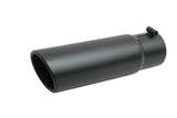 Gibson 500645-B - Rolled Edge Angle-Cut Tip 4in OD/3.5in Inlet/12in Length Black Ceramic