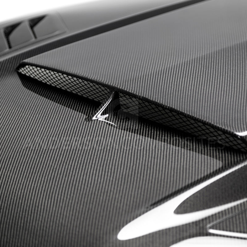 Anderson Composites AC-HD18FDMU-AB-DS FITS 2018-2019 Ford Mustang Ram Air Double Sided Carbon Fiber Hood