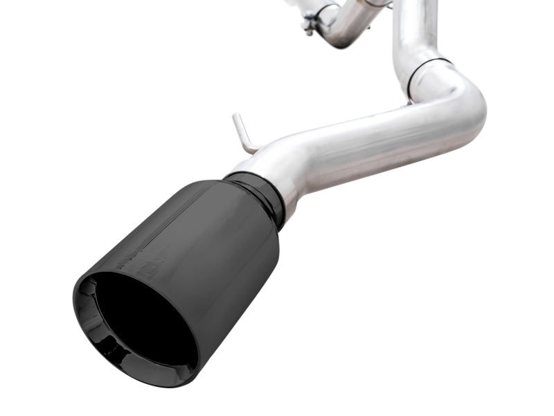 AWE Tuning 3015-23789 FITS 2021+ Ford Bronco 0FG Single Rear Exit Exhaust w/Diamond Black Tip & Bash Guard