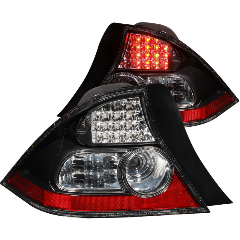 ANZO - [product_sku] - ANZO 2004-2005 Honda Civic LED Taillights Black - Fastmodz