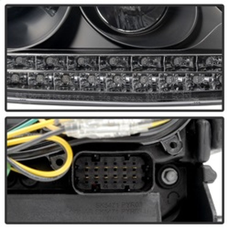 SPYDER 5080967 - Spyder Porsche Cayenne 03-06 Projector Xenon/HID Model- DRL LED Blk PRO-YD-PCAY03-HID-DRL-BK