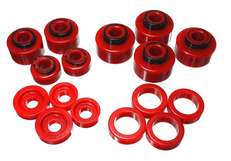 Energy Suspension 4.4120R FITS 4.4120R FITS 99-07 Ford F-250/F-350 SD 2/4WD Crew Cab Body Mount SetRed