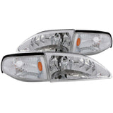 ANZO 121262 -  FITS: 1994-1998 Ford Mustang Crystal Headlights Chrome