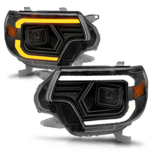 Load image into Gallery viewer, ANZO 111556 FITS 12-15 Toyota Tacoma Projector Headlightsw/ Light Bar Switchback Black Housing