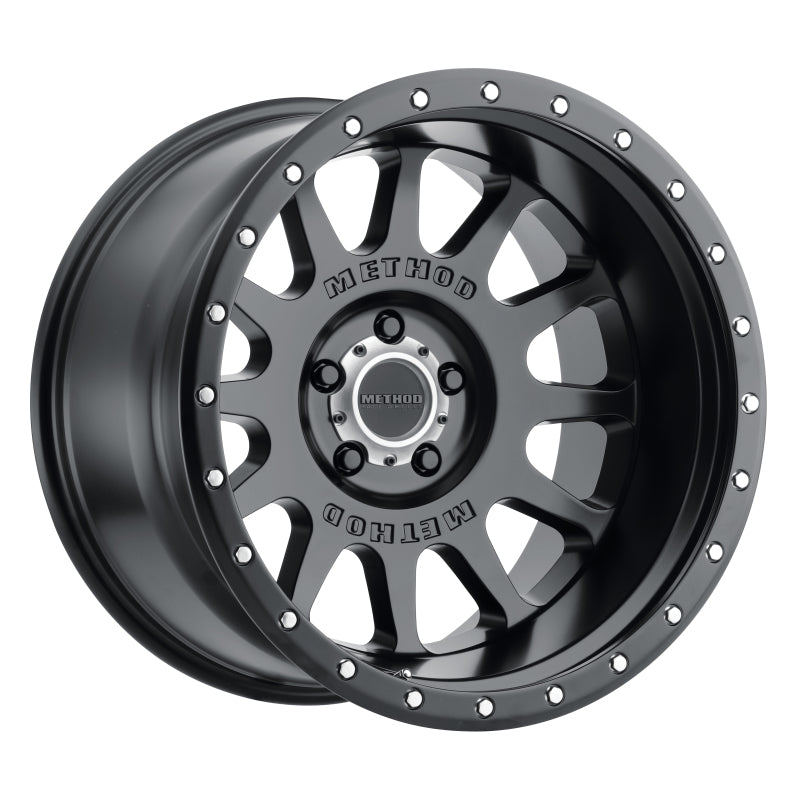 Method Wheels MR60529058512N -Method MR605 NV 20x9 -12mm Offset 5x150 110.5mm CB Matte Black Wheel