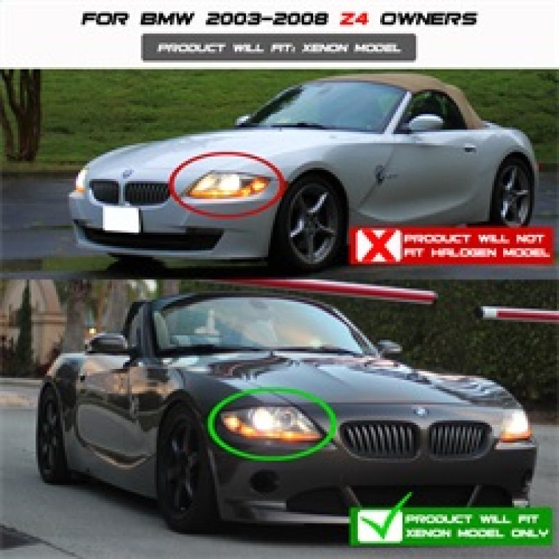 SPYDER 5029676 - Spyder BMW Z4 03-08 Projector Headlights Xenon/HID Model OnlyLED Halo Black PRO-YD-BMWZ403-HID-BK