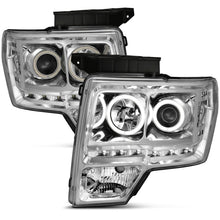 Load image into Gallery viewer, ANZO 111297 -  FITS: 2009-2014 Ford F-150 Projector Headlights w/ Halo Chrome (CCFL) G2